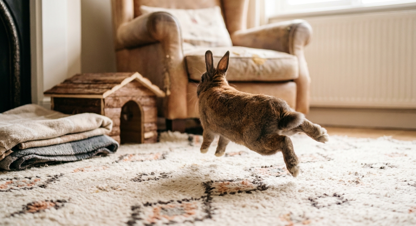 Small Pet Body Language: Binkies, Popcorning, and Thumps